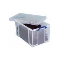 reallyusebox Really Useful Box Aufbewahrungsbox 84 Liter, transparent