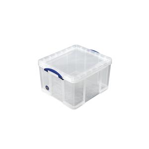 reallyusebox Really Useful Box Aufbewahrungsbox 42 Liter, transparent