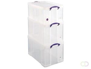 Reallyusefulbox Really Useful Box, actiepakket: 2 x 84 liter + 1 x 64 liter, transparant