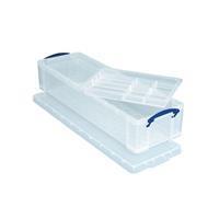 Really Useful Box Aufbewahrungsbox-Set 22C + 2x DIVCB transparent 22 Liter 820 x 255 x 155mm mit Kleinteileeinsatz