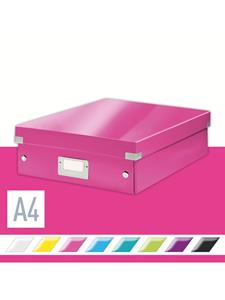 LEITZ organisatiebox Click + Store, middel, roze