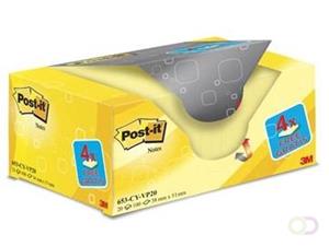 Post-it Notitieblok Cabinet Pack - Neon 38 x 51 mm. kanariegeel (pak 20 blokken)