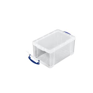 Reallyusefulbox Really Useful Box 14 liter met opening aan de voorkant, transparant