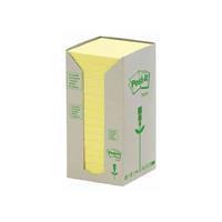 3M Notitieblok gerecycled - Torenverpakking Pastelgeel. 76 x 76 mm (pak 16 blokken)