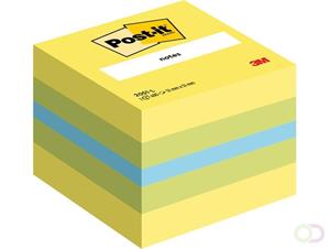 Post-it Haftnotiz-Würfel Mini, 51 x 51 mm, gelbtöne/blau