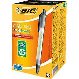 BIC Druckkugelschreiber ECOlutions Clic Stic, schwarz