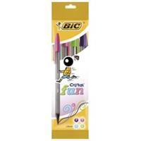 BIC Kugelschreiber Cristal Fun, 4er Beutel