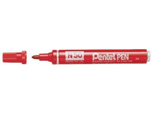 Pentel Viltstift  N50 rond rood 1.5-3mm