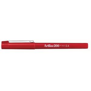 Artline Fineliner  200 rond 0.4mm rood