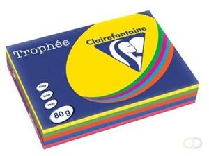 Clairefontaine Trophée intens A4, 80 g, 5 x 100 vel, geassorteerde kleuren