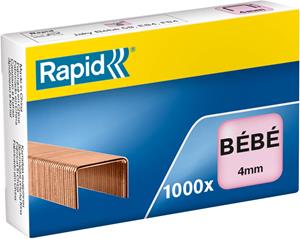 Rapid nietjes Bébé, verkoperd, doos van 1000 nietjes