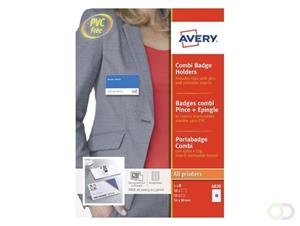 AVERY Avery Zweckform Namensschild mit Kombiklemme, 90 x 54 mm