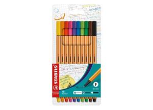 Stabilo Fineliner point 88 0.4 mm. assorti (pak 10 stuks)