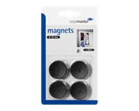 Legamaster Magneet  30mm 850gr zwart 4stuks