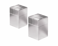 sigel  SuperDym-Magnete C30  Ultra-Strong , Cube-Design, silber, 20x30x20 mm, 2 Stück
