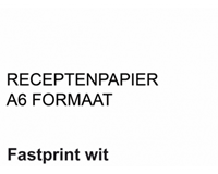 Fastprint Receptpapier  A6 80gr wit 2000vel