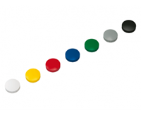 Maul magneet MAULsolid, diameter 32 x 8,5 mm, geassorteerde kleuren, doos met 10 stuks