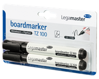 Viltstift  TZ100 whiteboard rond zwart 1.5-3mm 2st