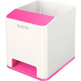 LEITZ Sound Stifteköcher WOW Duo Colour, 2 Fächer, pink