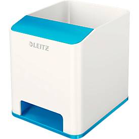 LEITZ Sound Stifteköcher WOW Duo Colour, 2 Fächer, blau