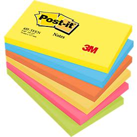 Post-it Haftnotizen Active Collection, 127 x 76 mm, sortiert