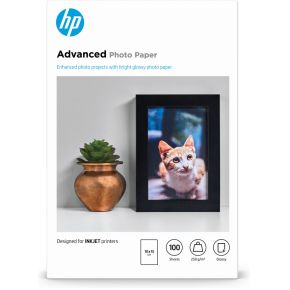 Hewlett Packard HP Advanced Glossy Photo Paper - Fotopapier, glänzend - 100 x 150 mm - 250 g/m2 - 100 Blatt - für Deskjet 2050 J510 Env