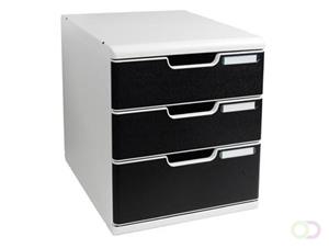 EXACOMPTA Schubladenbox MODULO A4, 3 Schübe, schwarz