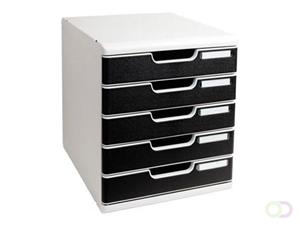 EXACOMPTA Schubladenbox MODULO A4, 5 Schübe, schwarz