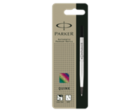 Parker Rollerpenvulling  zwart fijn 0.5mm op blister