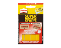 Pattex Montagestrip Non-permanent. geel. 10 strips (pak 10 stuks)