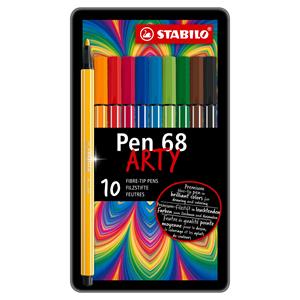 Stabilo Pen 68 in Metalen Doos 10kl.