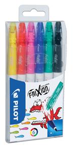 PILOT Radierbarer Fasermaler FRIXION COLORS, 6er Etui