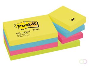 Post-it Haftnotizen Active Collection, 51 x 38 mm, sortiert