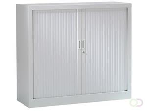 Roldeurkast, hoogte 100 cm, lichtgrijs