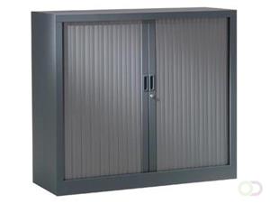 Roldeurkast, hoogte 136 cm, antraciet