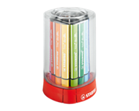 STABILO Triangular fibre-tip pen with spring-loaded tip