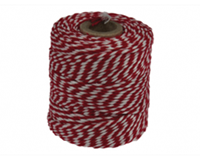 Touw katoen 45meter 50gr rood/wit