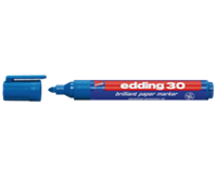Pigmentmarker edding 30 Brilliant, blauw, 10 stuks
