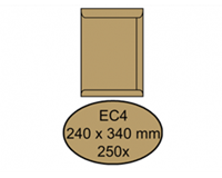 Envelop  akte EC4 240x340mm bruinkraft 250stuks