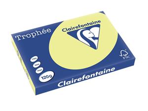 Clairefontaine Trophée Pastel A3, 120 g, 250 vel, citroengeel