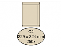 Envelop  akte C4 229x324mm cremekraft 250stuks