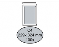 Quantore Envelop  bordrug C4 229x324mm zelfkl. wit 100stuks