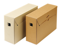 Loeff Citybox zuurvrije archiefdoos ICN 4. 10 jaar of langer. bruin/wit (pak 50 stuks)