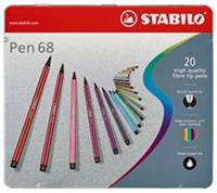 Stabilo Pen 68 in Metalen Doos 20kl.