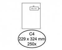 Quantore Envelop  229x324mm venster 4x11cm rechts zelfkl 250