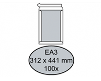 Quantore Envelop  bordrug EA3 312x441mm zelfkl. wit 100stuks