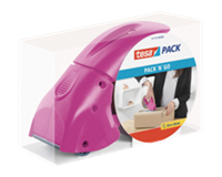 Tesapack handdispenser Packn Go, roze