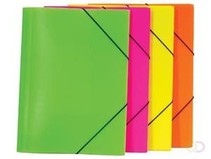 Bronyl elastomap, ft A4, geassorteerde fluo kleuren