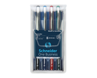 Schneider liquid-ink roller One Business, etui van 4 stuks