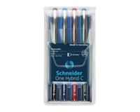 schneider S-183194 Rollerball One Hybrid C 0,3mm Etui 4 Stuks